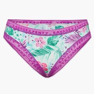 NEW SAVAGE X FENTY NEW MICROFIBER LOGO-TRIM CHEEKY PANTY Size: 1X